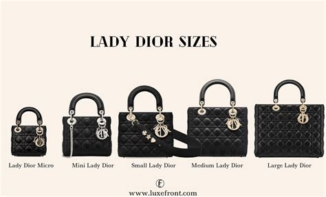 lady dior bag size|dior size chart.